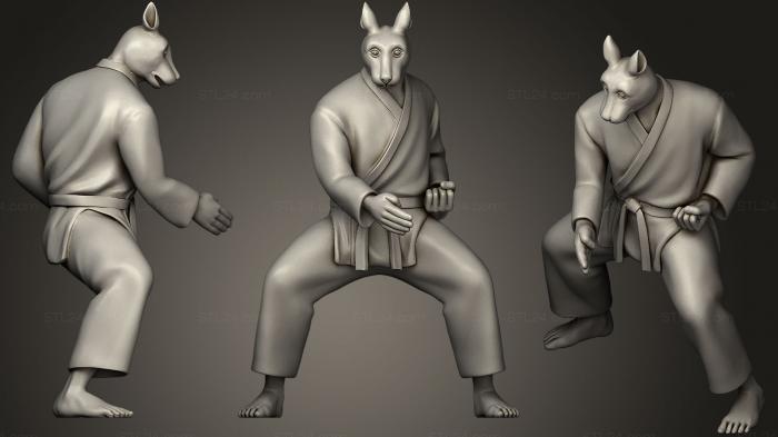 Figurines simple (Karate Rabbit Chop, STKPR_0738) 3D models for cnc